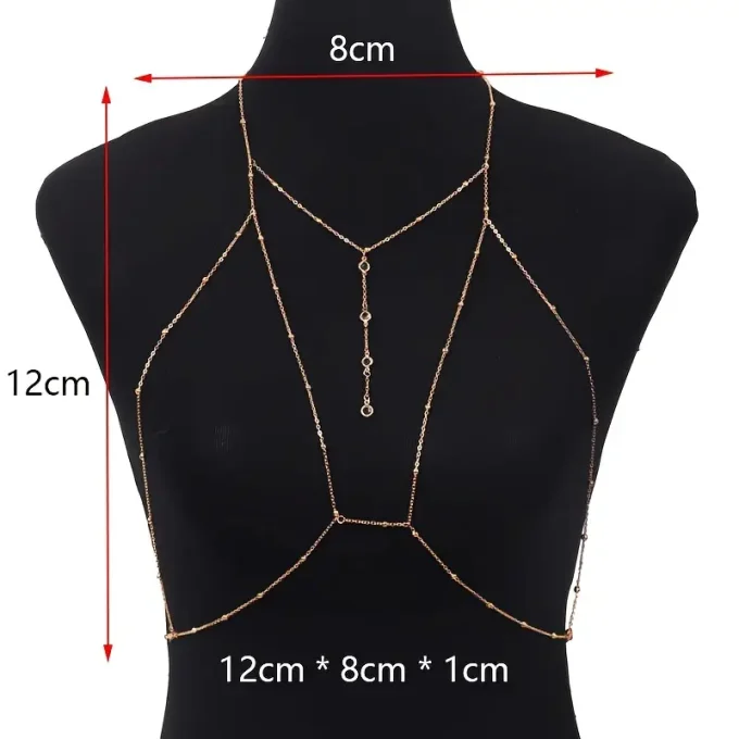 Sexy Chest Chain Body Chain European And American Style Suitable For Bikini Beach Multi-layer Rhinestone Shoulder Chain Niche Sexy Chain