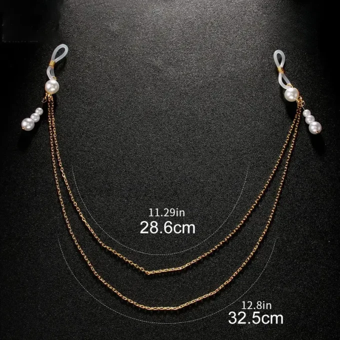 A Trendy Autumn New Style Fashion Artificial Pearl Pendant Nipple Chain Sexy Beach Bikini Body Chain Accessory